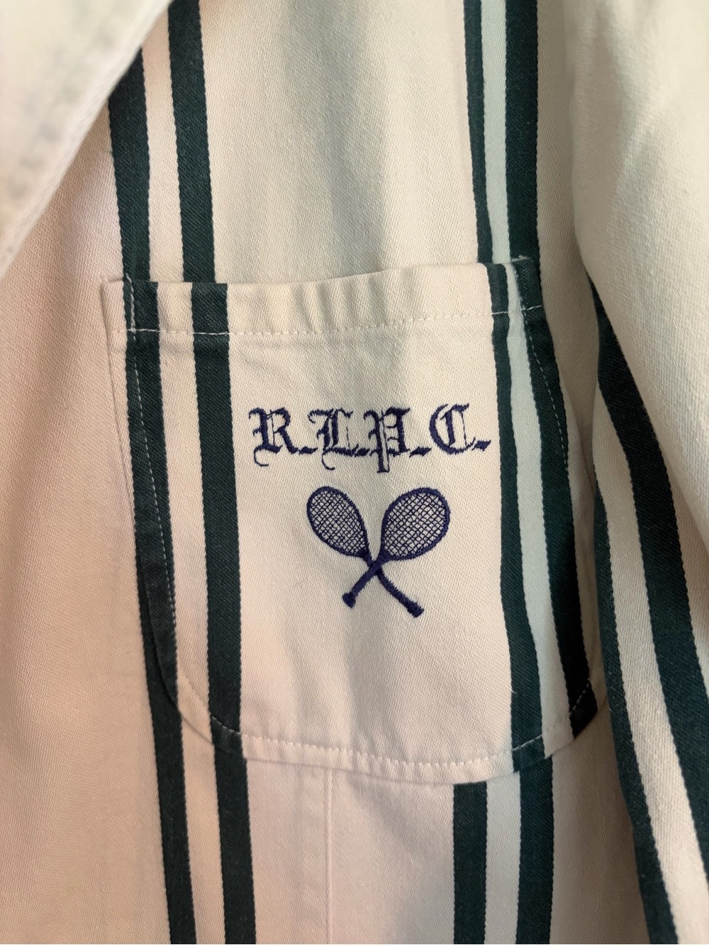 True vintage Polo Ralph Lauren, tennis blazer extra large 100% cotton made in US - Picture 2 of 10